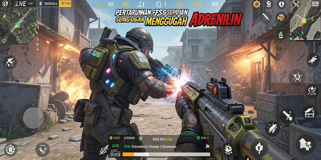 Screenshot gameplay menampilkan aksi mendebarkan di 69LIVE FPS.