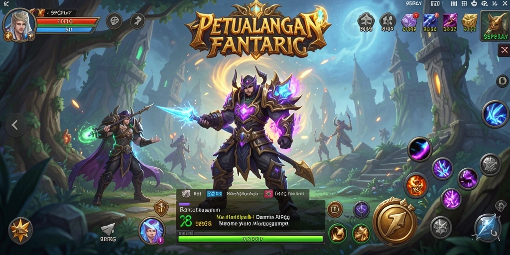 Tampilan gameplay epik dalam dunia ARPG yang memukau.