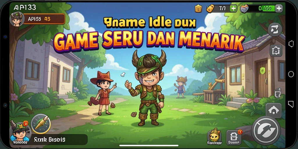 Screenshot utama API33 menampilkan gameplay Idle yang menarik dan interaktif.