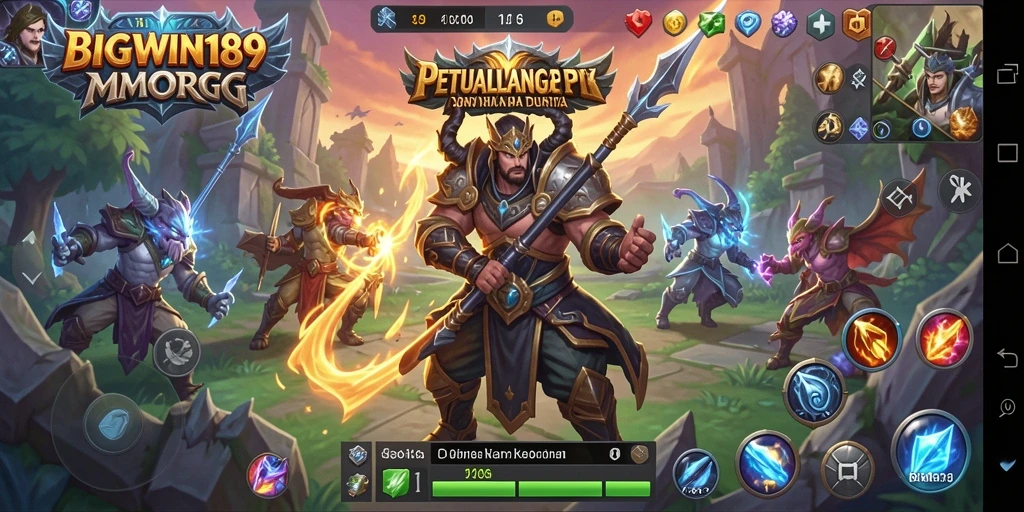 Tampilan gameplay epik dari BIGWIN189 dalam dunia MMORPG.