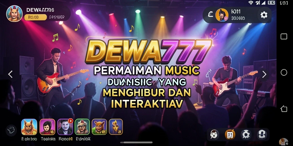 Tampilan gameplay DEWA777 dengan tantangan musik yang seru.