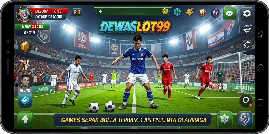 Tampilan gameplay menarik dari DEWASLOT99 dengan aksi sepak bola.