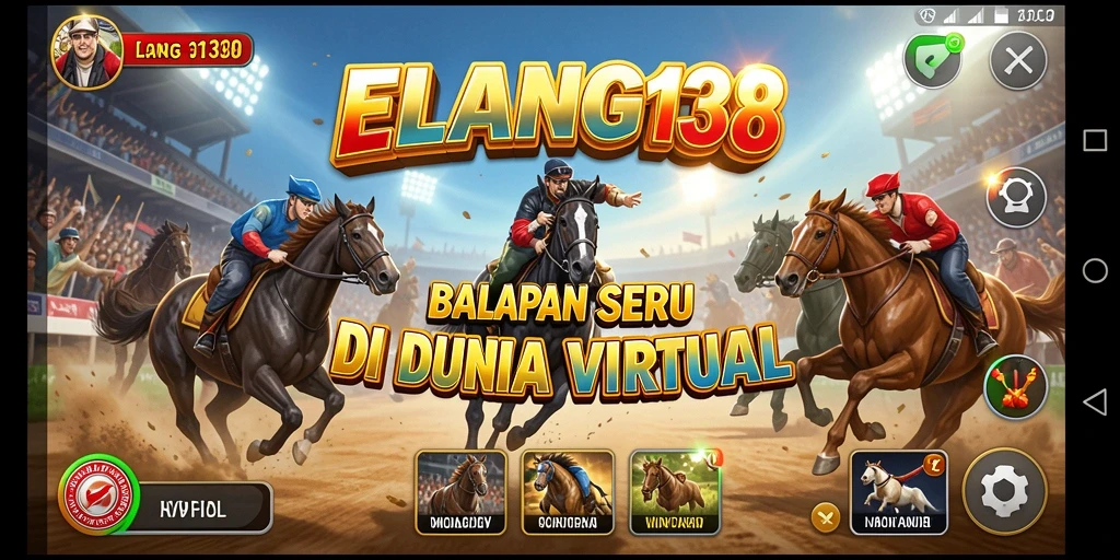 Tampilan gameplay ELANG138 saat balapan di trek yang menantang.