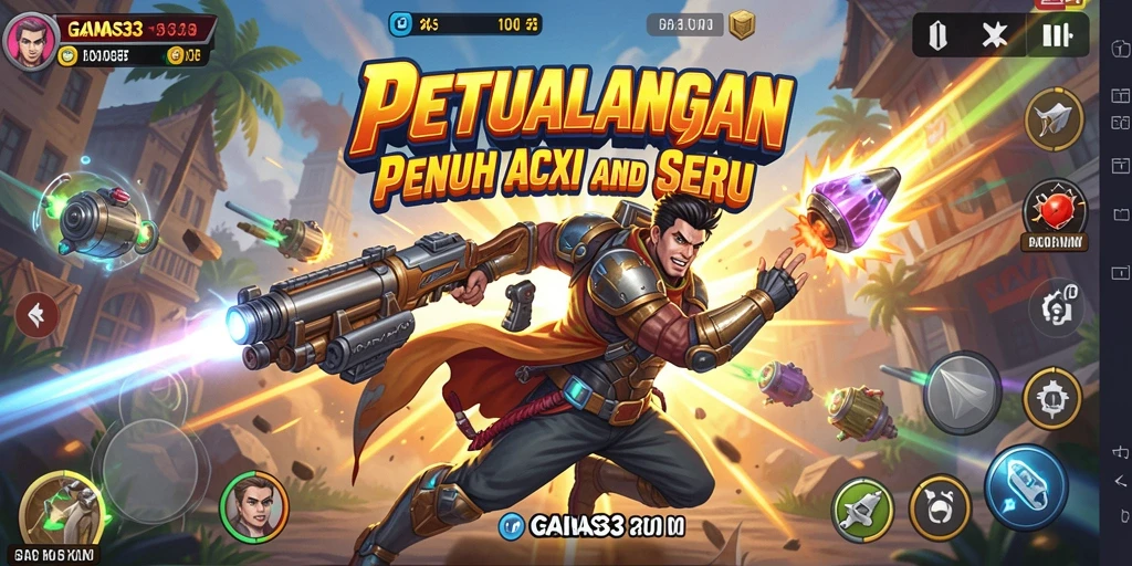 Tampilan gameplay seru di GANAS33 dengan aksi penuh tantangan.
