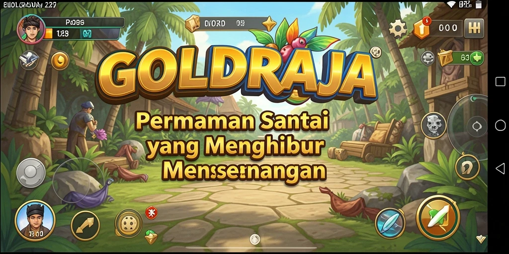 Tampilan gameplay menawan dari GOLDRAJA yang penuh warna dan tantangan.