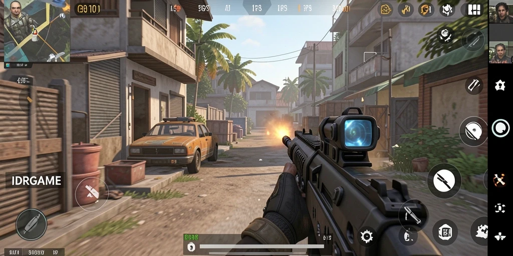 Screenshot menampilkan aksi gameplay seru IDRGAME dalam TPS.