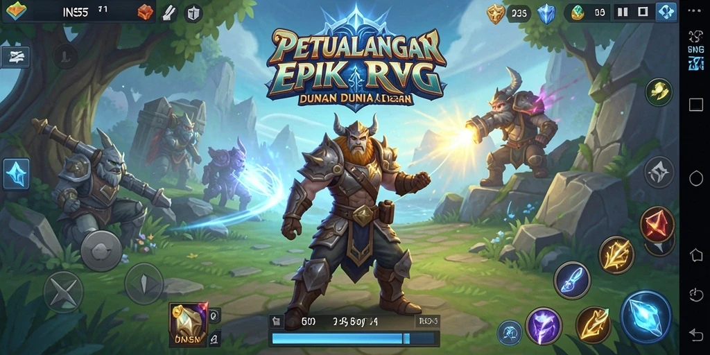 Tangkapan layar gameplay INS55 yang menampilkan pertempuran epik dan grafik yang memukau.