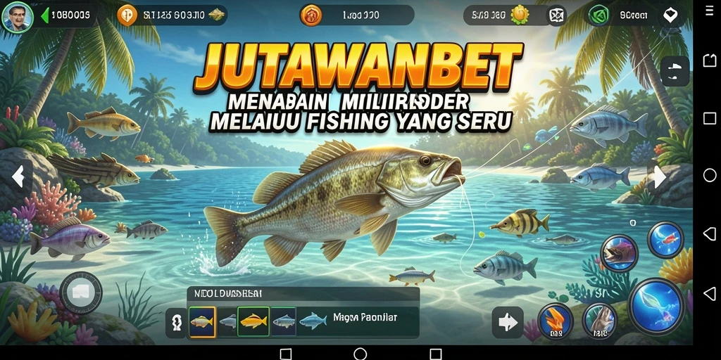 Tampilan gameplay JUTAWANBET yang menampilkan aksi memancing seru.