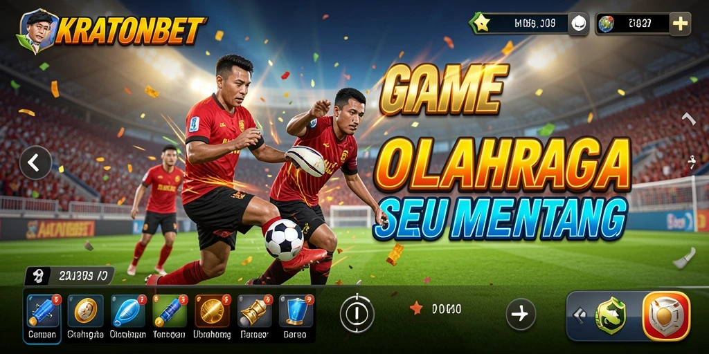Tampilan gameplay seru dalam aplikasi KRATONBET yang menampilkan olahraga.