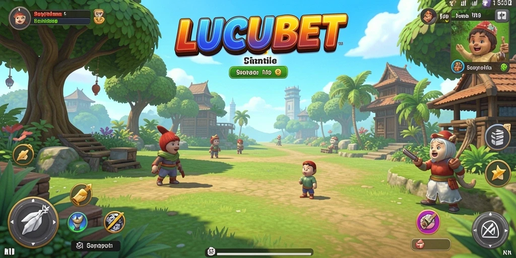 Tampilan gameplay LUCUBET yang cerah dan interaktif.