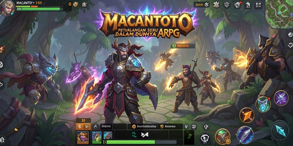 Tampilan seru dalam gameplay MACANTOTO yang penuh aksi ARPG.