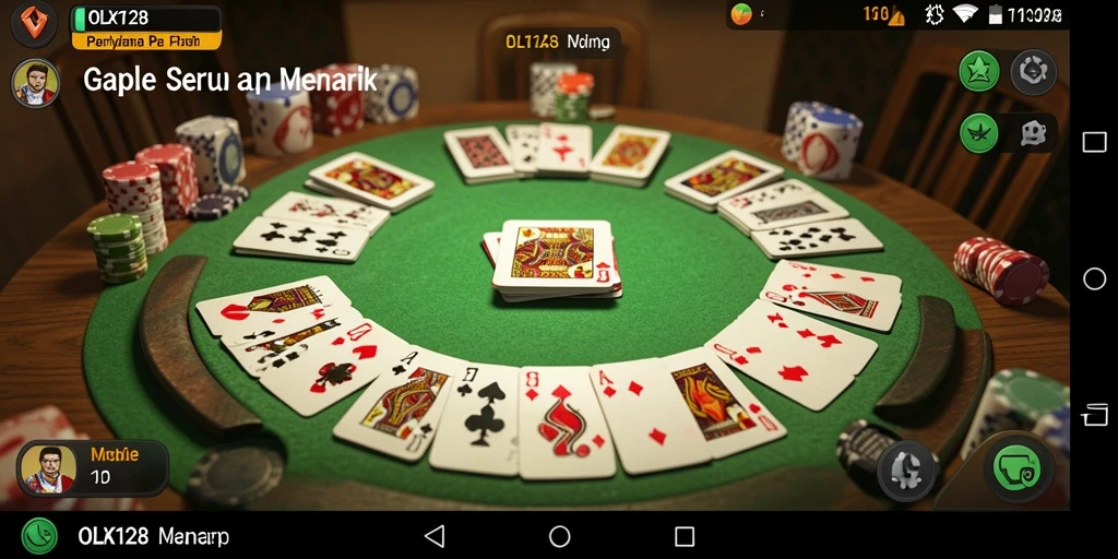 Tampilan gameplay OLX128 yang mengasyikkan saat bermain Gaple.