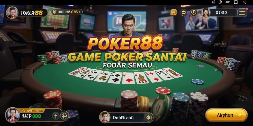 Tampilan permainan POKER88 yang seru dan menarik.
