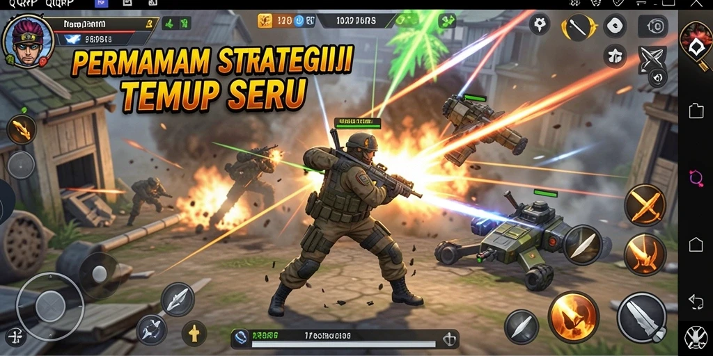 Tampilan gameplay menarik yang memperlihatkan pertempuran strategi SLG.