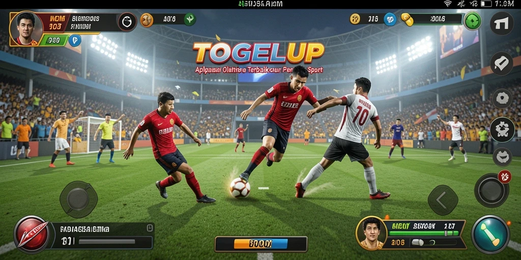 Screenshot TOGELUP menampilkan aksi seru dalam permainan olahraga.