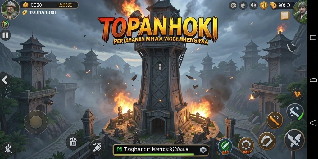 Screenshot gameplay <strong>TOPANHOKI</strong> yang menunjukkan pertarungan menegangkan.