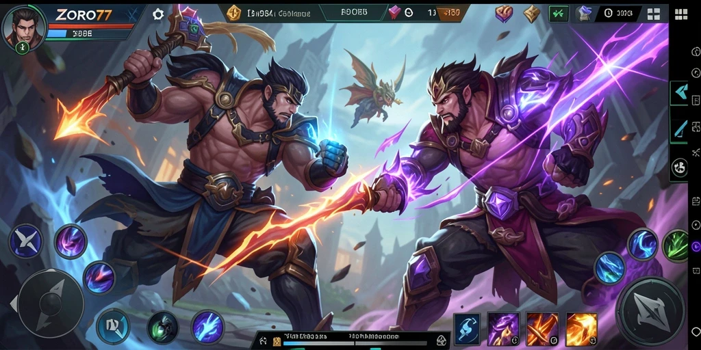 Tampilan gameplay seru di ZORO77 dengan karakter unik dan peta yang menantang.
